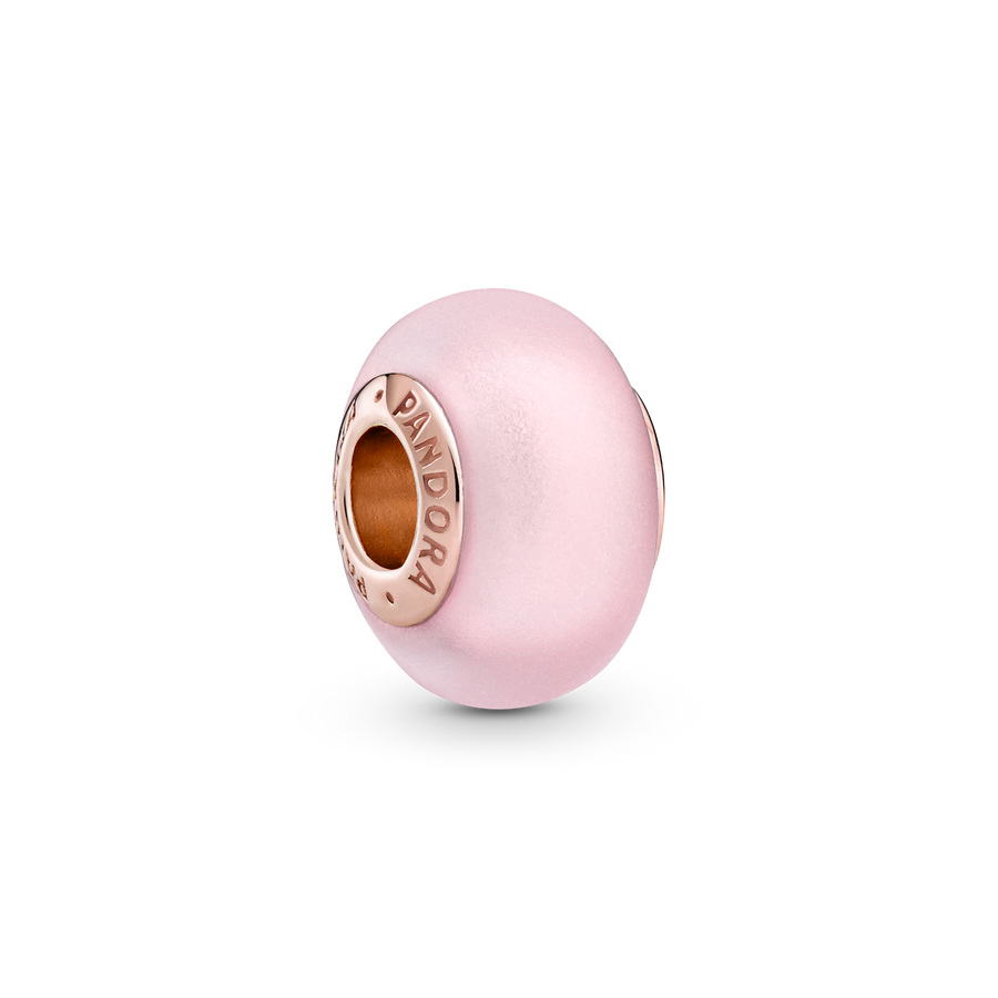 Matte Pink Murano Glass Charm
