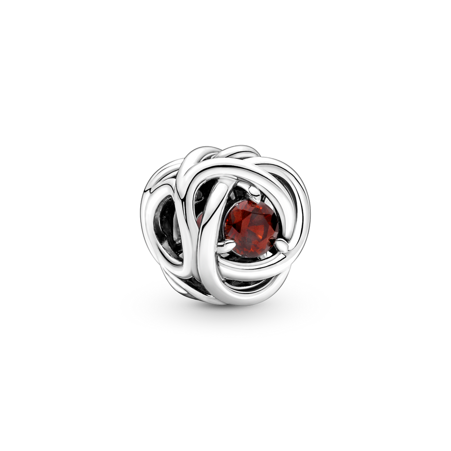 FINAL SALE - January Red Eternity Circle Charm