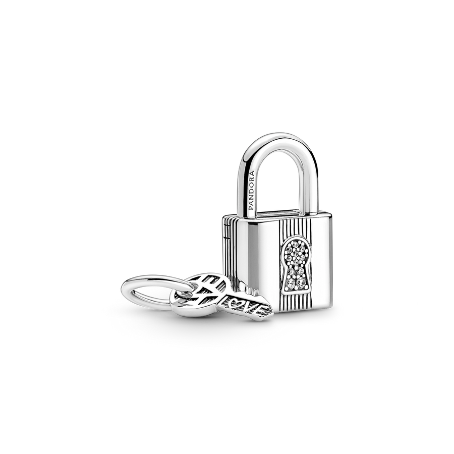 Padlock and Key Dangle Charm