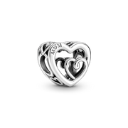 Entwined Infinite Hearts Charm