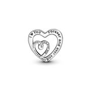 Entwined Infinite Hearts Charm