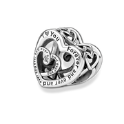 Entwined Infinite Hearts Charm
