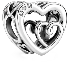 Entwined Infinite Hearts Charm