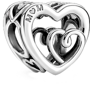 Entwined Infinite Hearts Charm