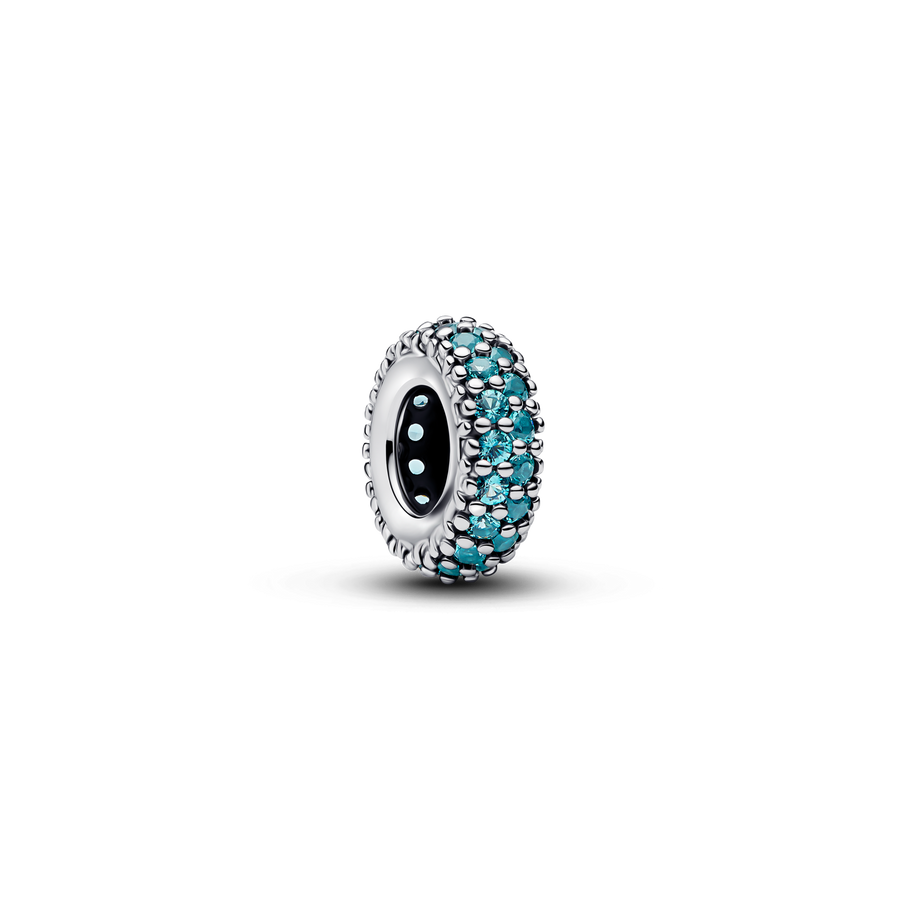 Ice Blue Stone Spacer Charm