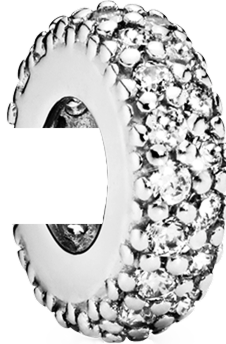 Clear Sparkle Spacer Charm