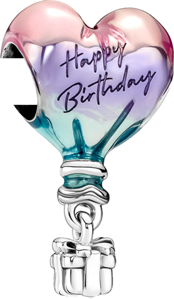 Happy Birthday Hot Air Balloon Charm