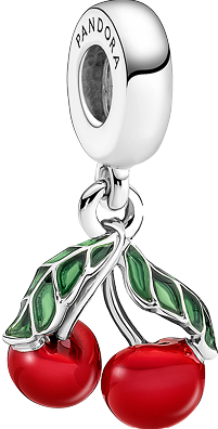 Asymmetrical Cherry Fruit Dangle Charm