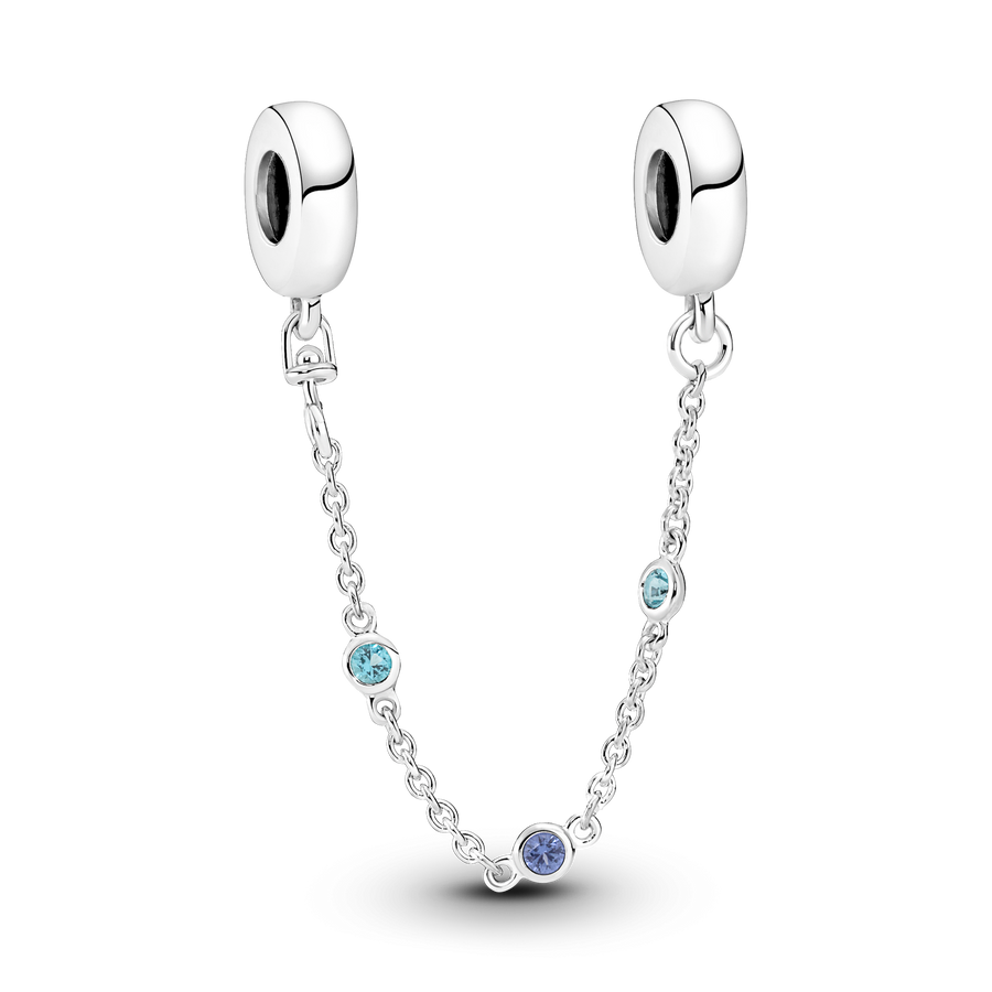 Triple Blue Stone Safety Chain