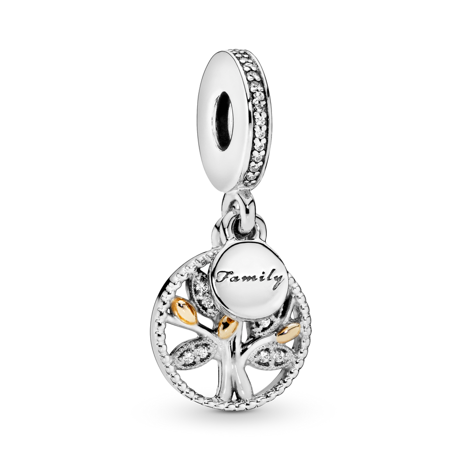 Sparkling Family Tree Dangle Charm
