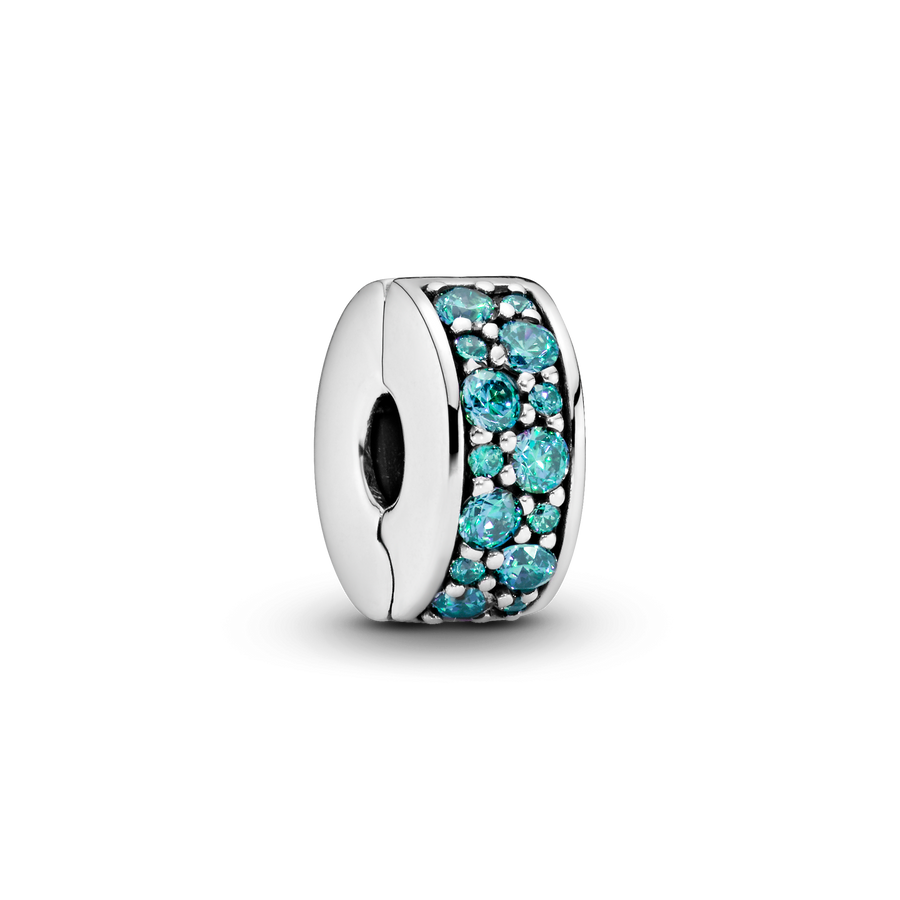 Teal Pavé Clip Charm