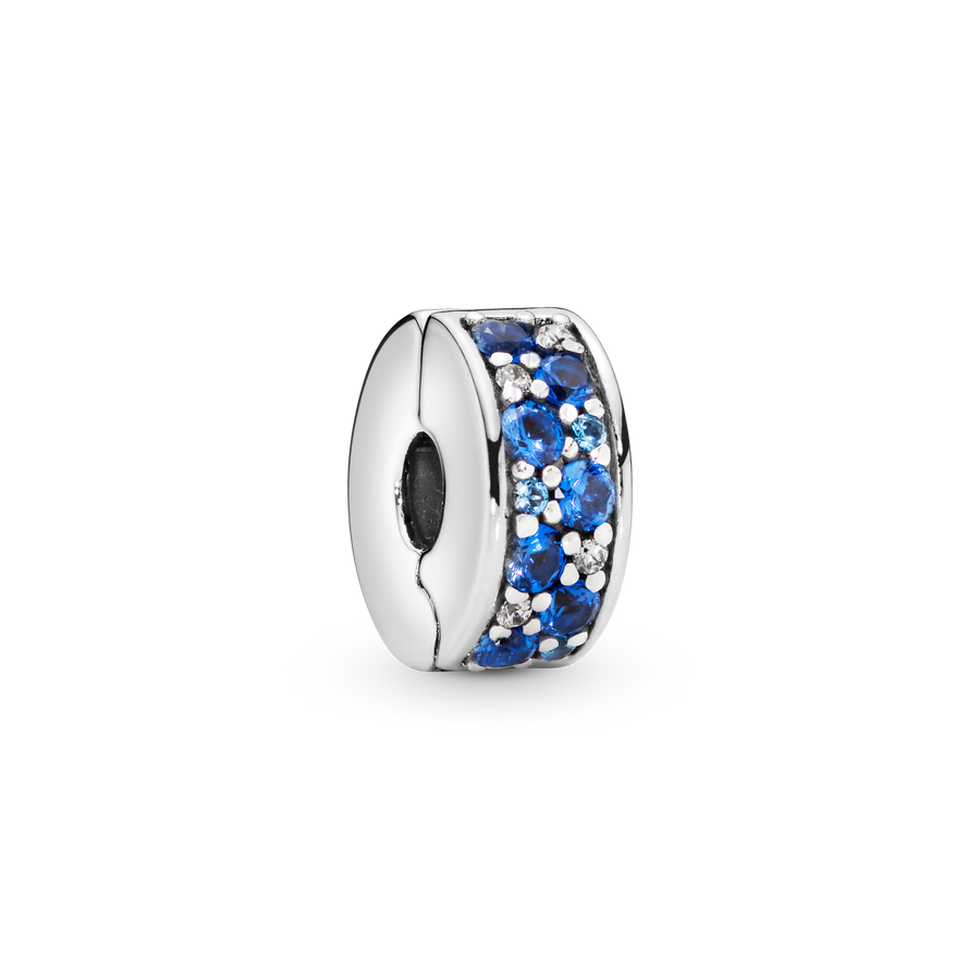 Blue Pavé Clip Charm