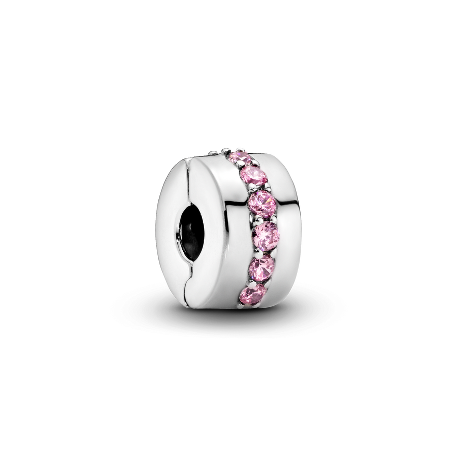 Pink Sparkling Row Clip Charm