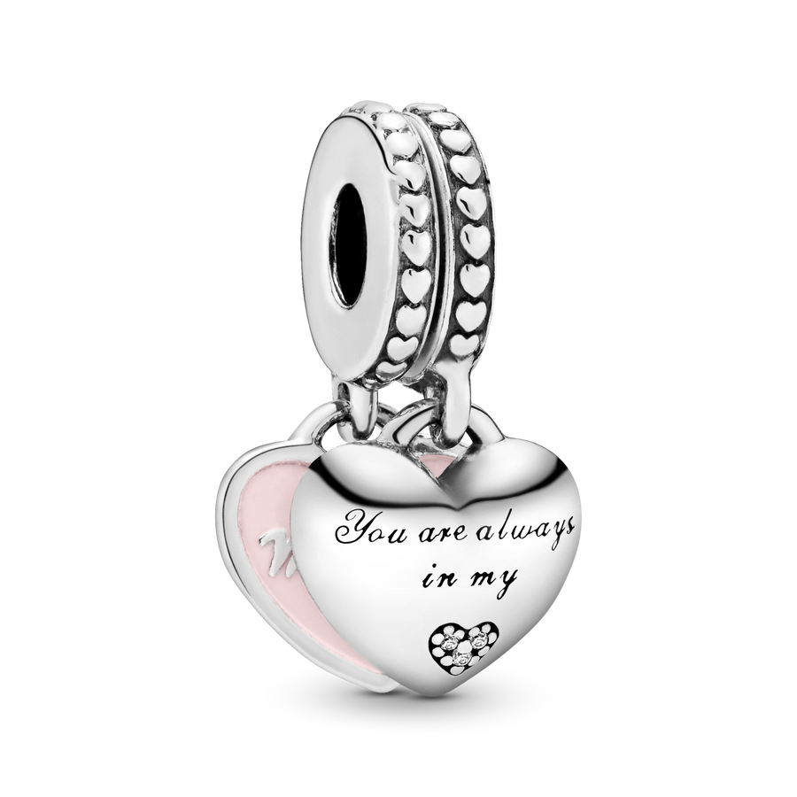 Mother & Daughter Hearts Dangle Charm