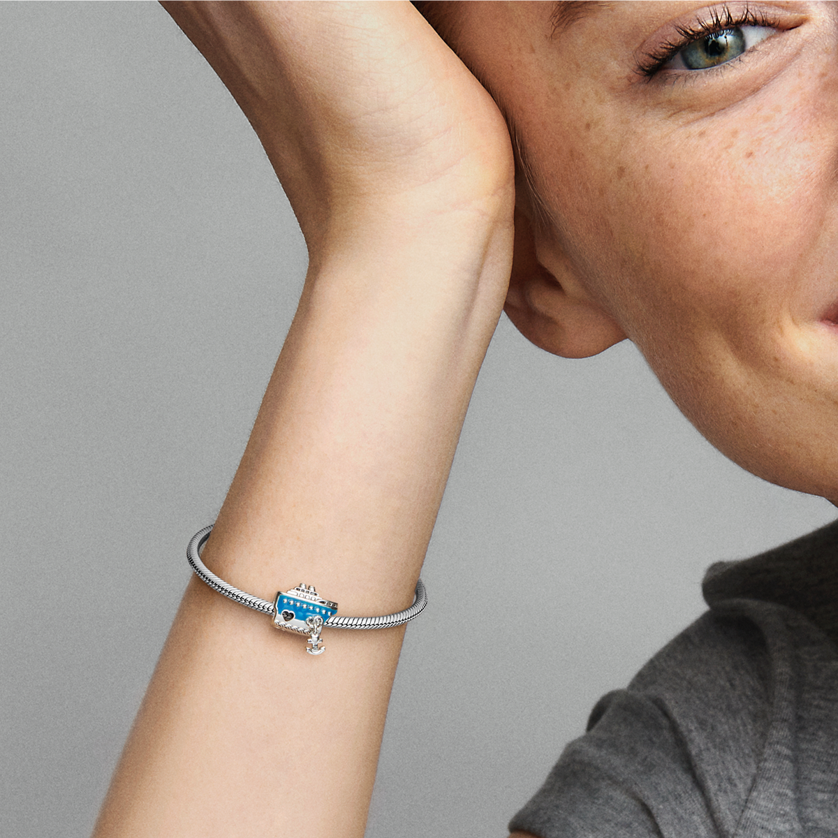 Anchored Cruise Ship Charm