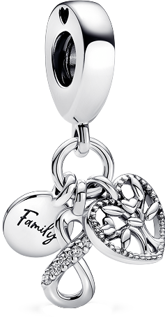Family Infinity Triple Dangle Charm