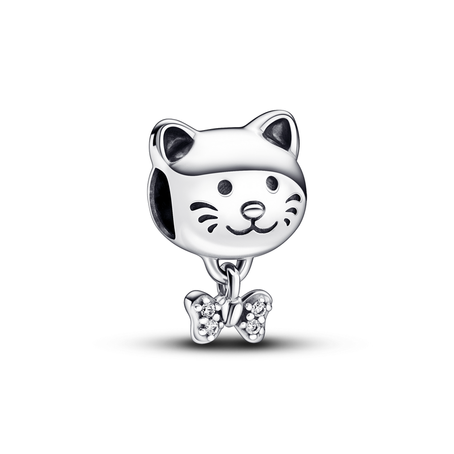 Pet Cat & Bow Charm