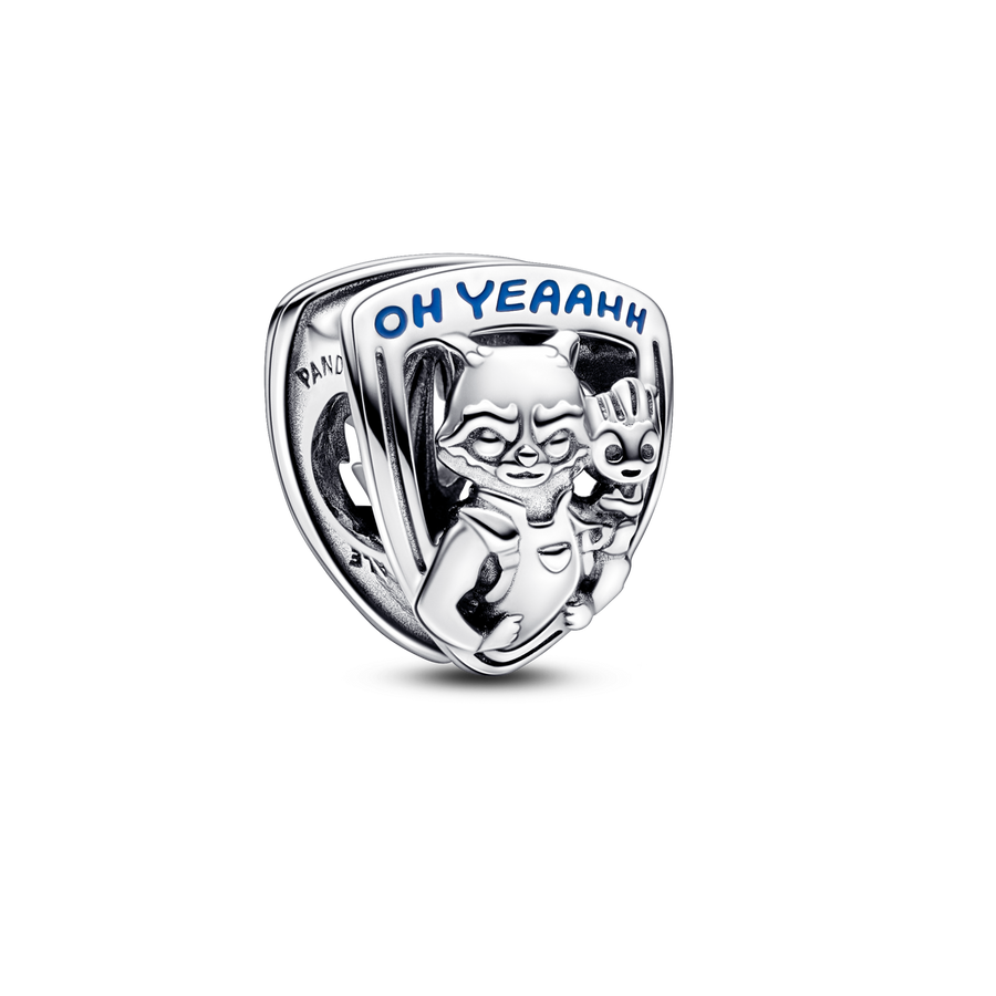 FINAL SALE - Marvel Guardians of the Galaxy Rocket Raccoon & Groot Emblem Charm