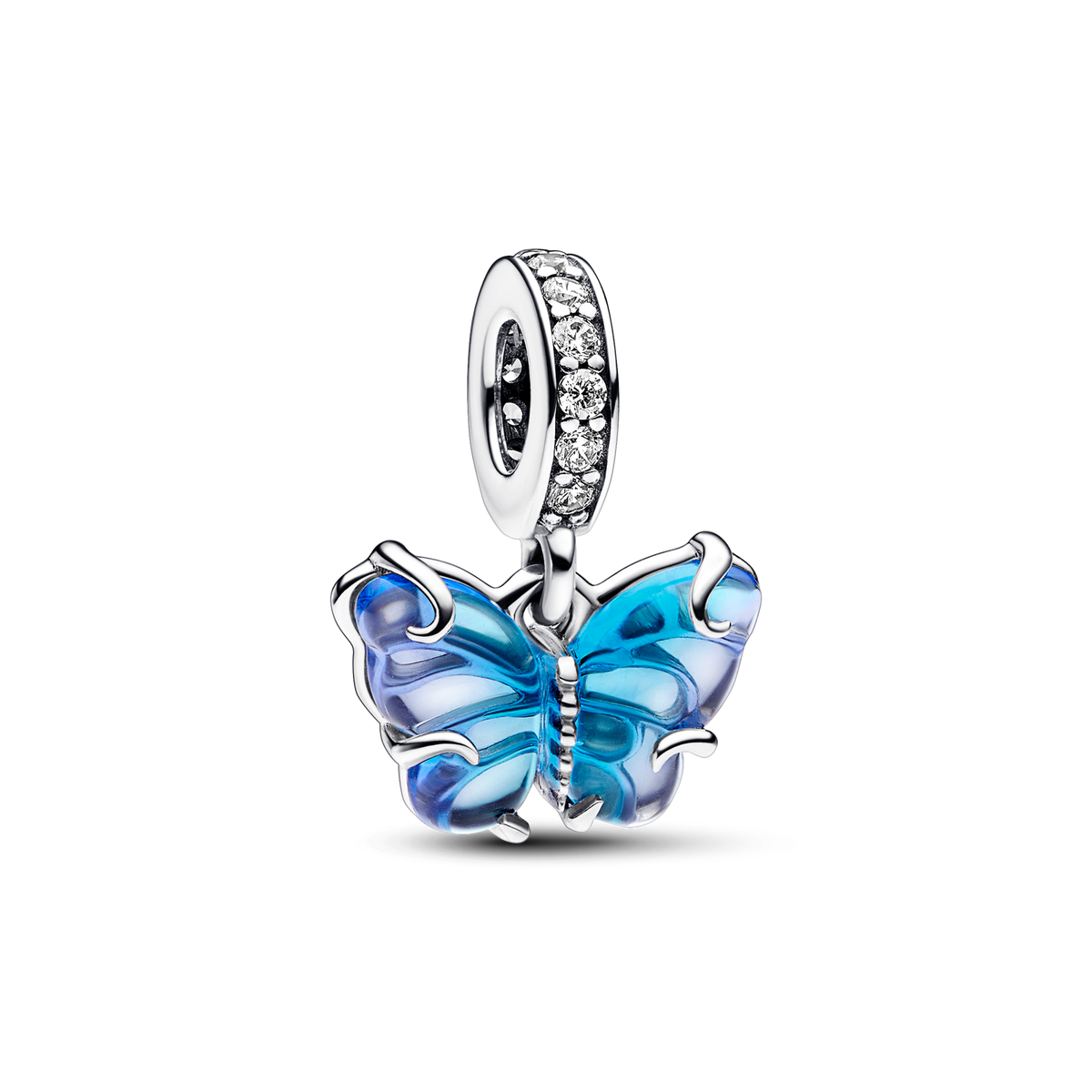 Blue Murano Glass Butterfly Necklace Set