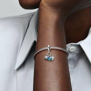 Camera, Heart & Compass Triple Dangle Charm