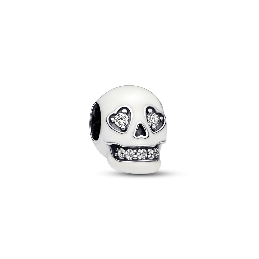 Glow-in-the-dark Sparkling Skull Charm