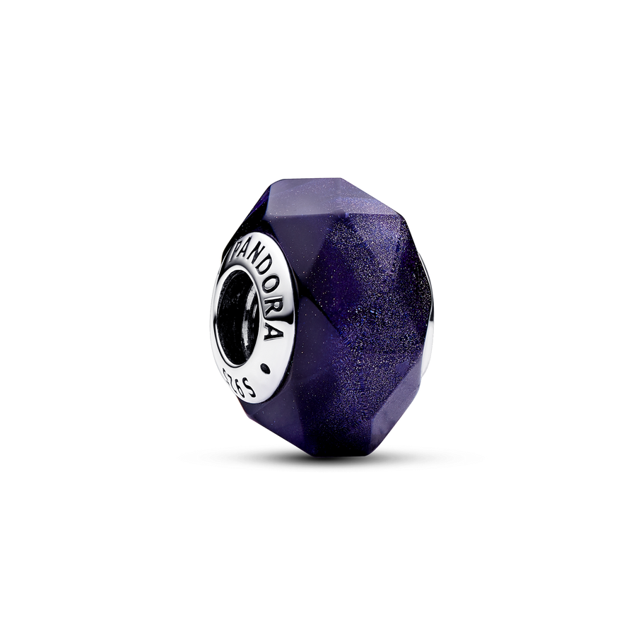 Faceted Blue Murano Glass Charm