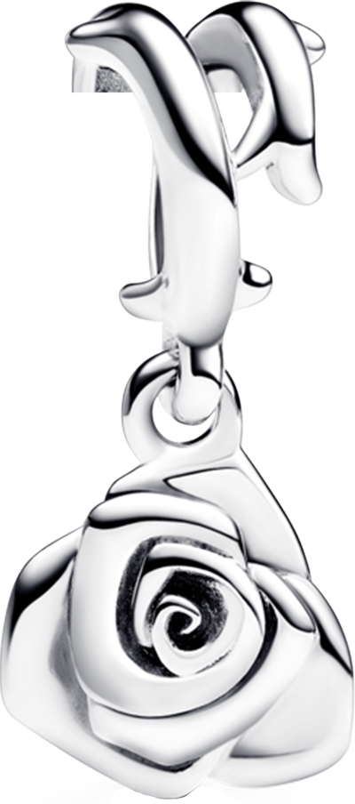 Rose in Bloom Dangle Charm