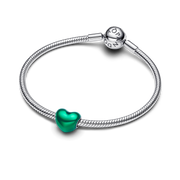 FINAL SALE - Metallic Green Heart Charm