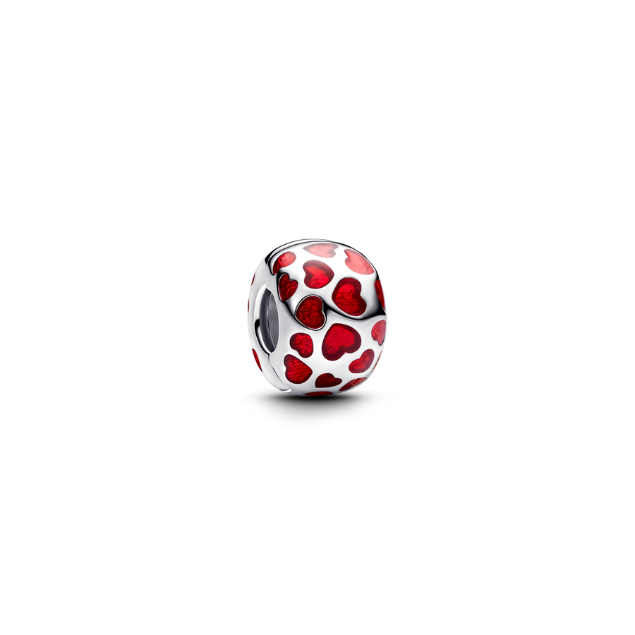 Hearts Round Clip Charm