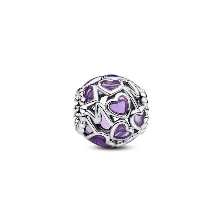 Openwork Hearts Mom Charm