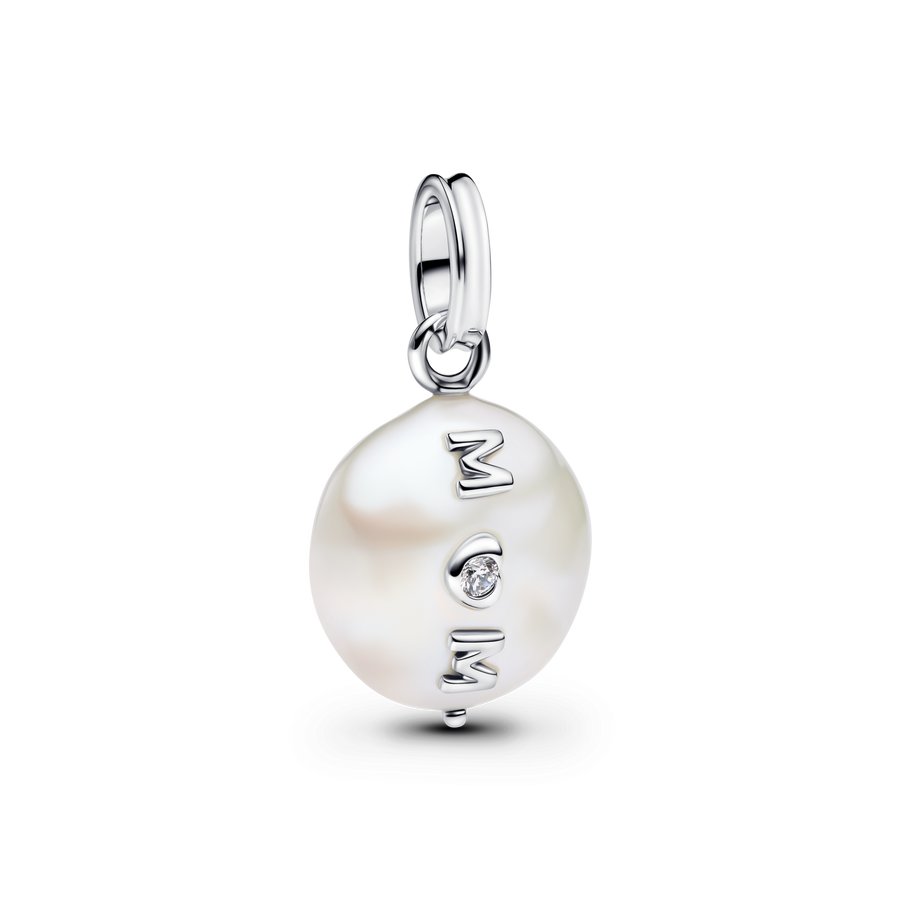 Treated Freshwater Cultured Baroque Pearl Mom Dangle Charm