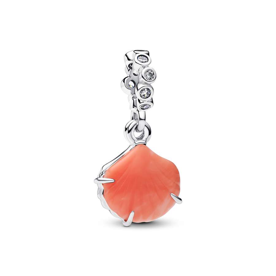 Coral-colored Shell Double Dangle Charm