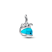 Turquoise-colored Whale Dangle Charm
