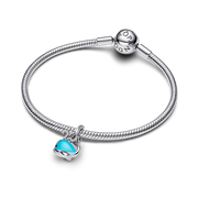 Turquoise-colored Whale Dangle Charm