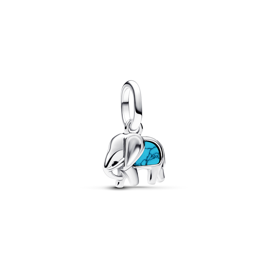 Turquoise-colored Elephant Mini Dangle Charm