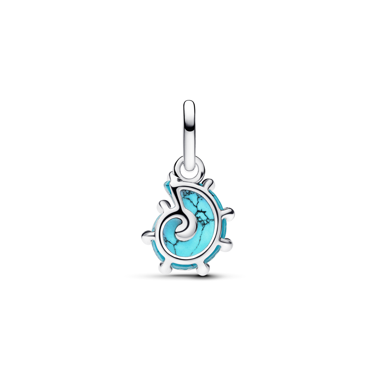 Blue Murano Glass Sea Snail Dangle Charm