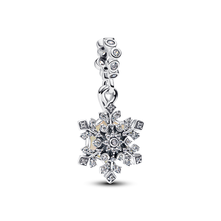 Opalescent Snowflake Double Dangle Charm