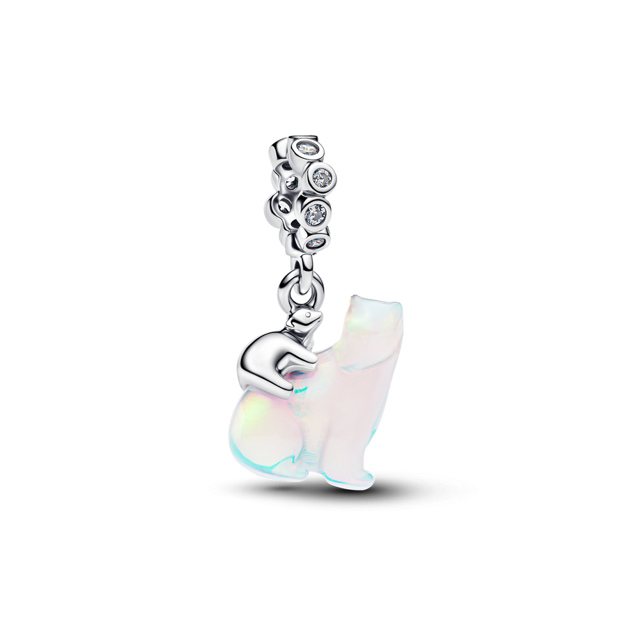 Polar Bear Mother & Cub Dangle Charm