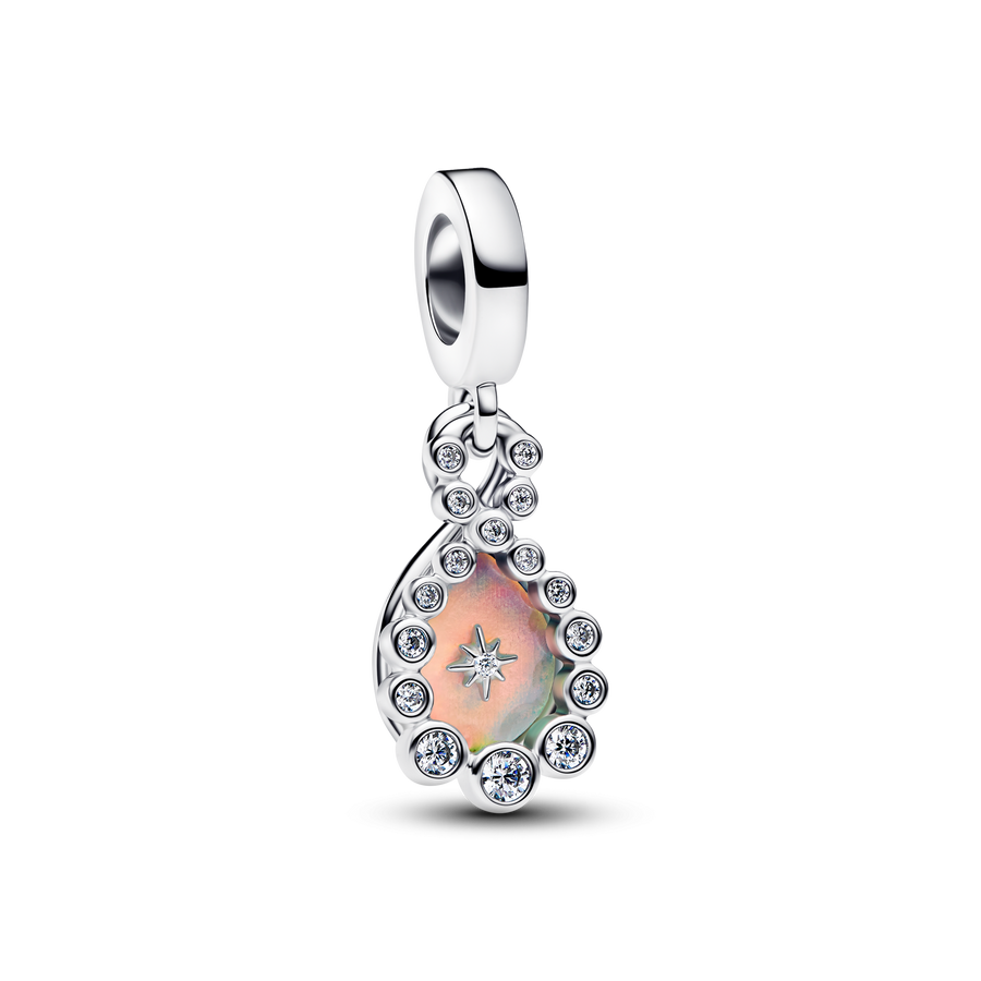 Opalescent Infinity Double Dangle Charm