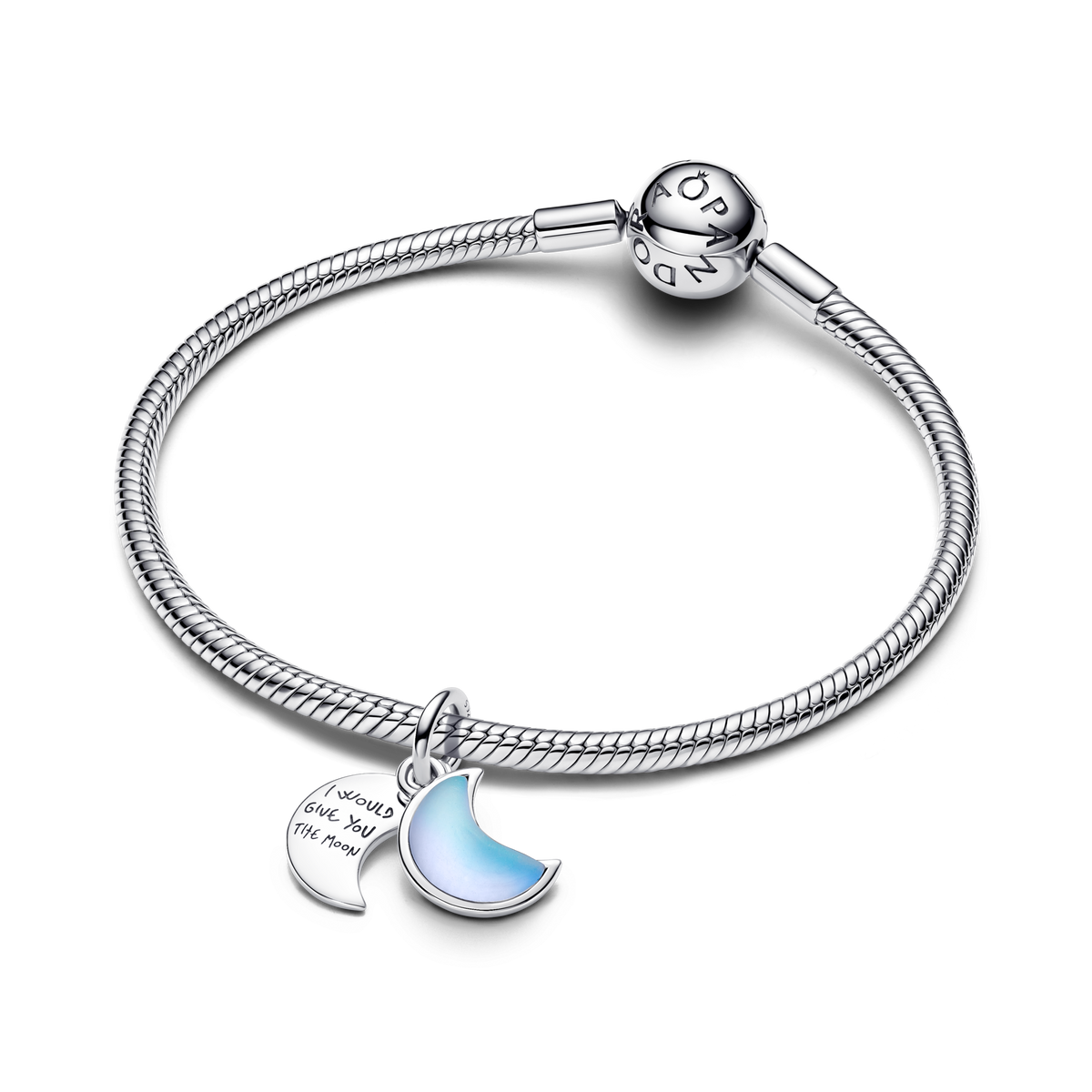 Crescent Moon Double Dangle Charm