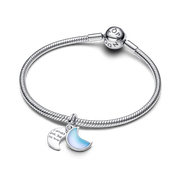 Crescent Moon Double Dangle Charm