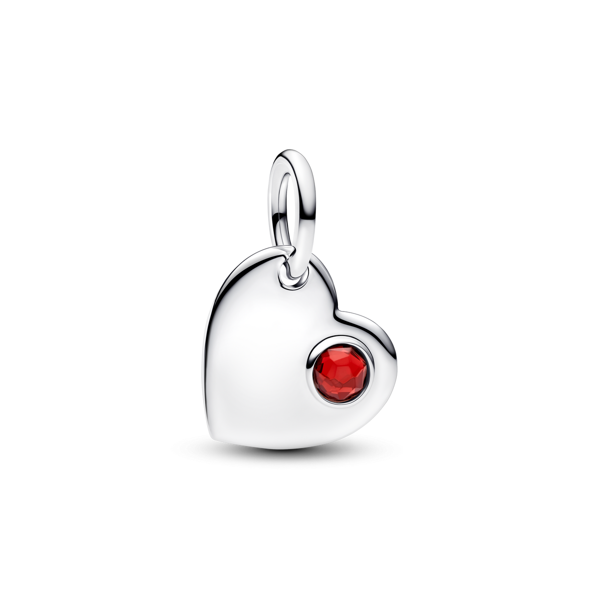 January Birthstone Heart Pendant Necklace