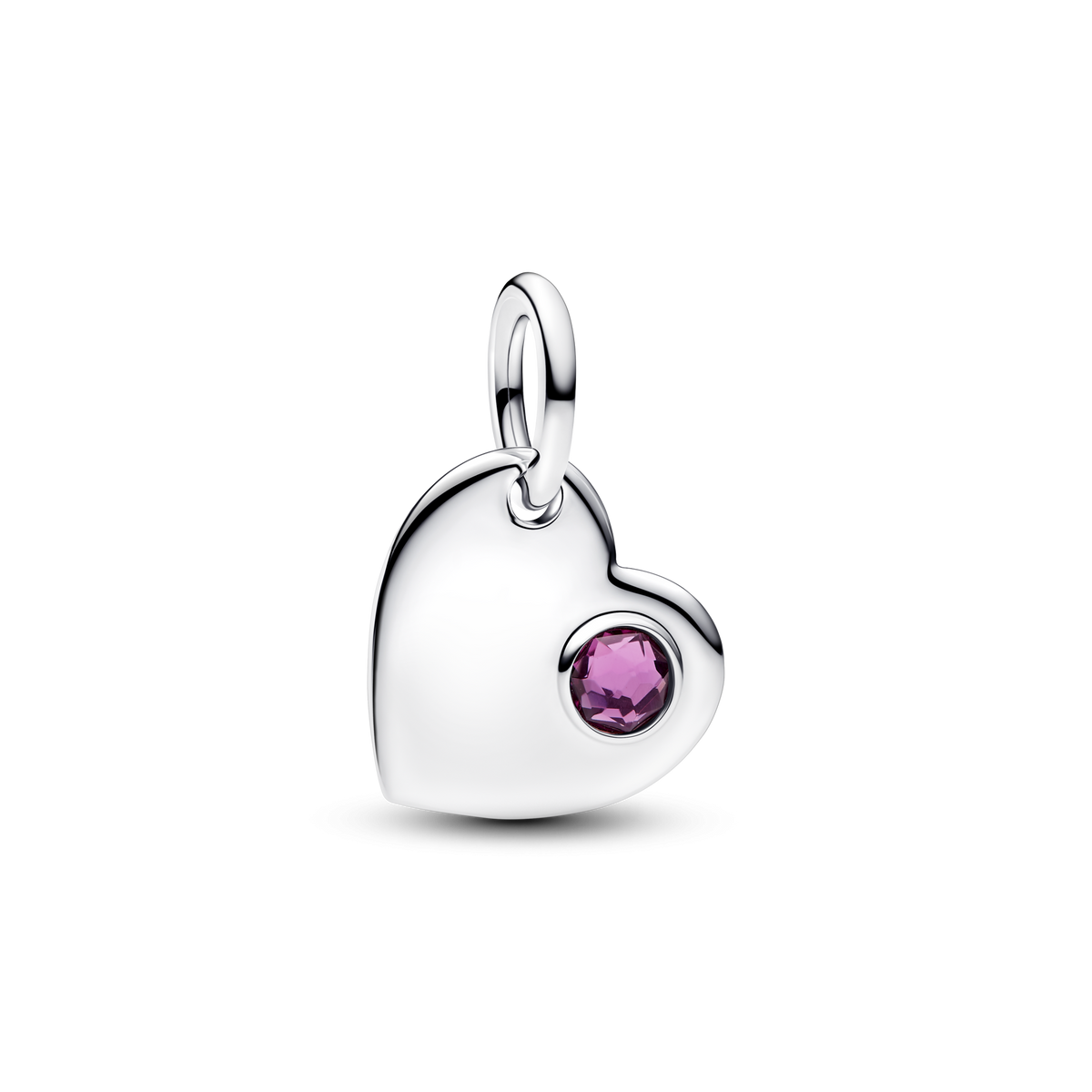 February Birthstone Heart Pendant Necklace