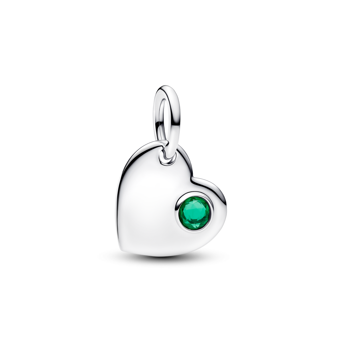 May Birthstone Heart Pendant Necklace