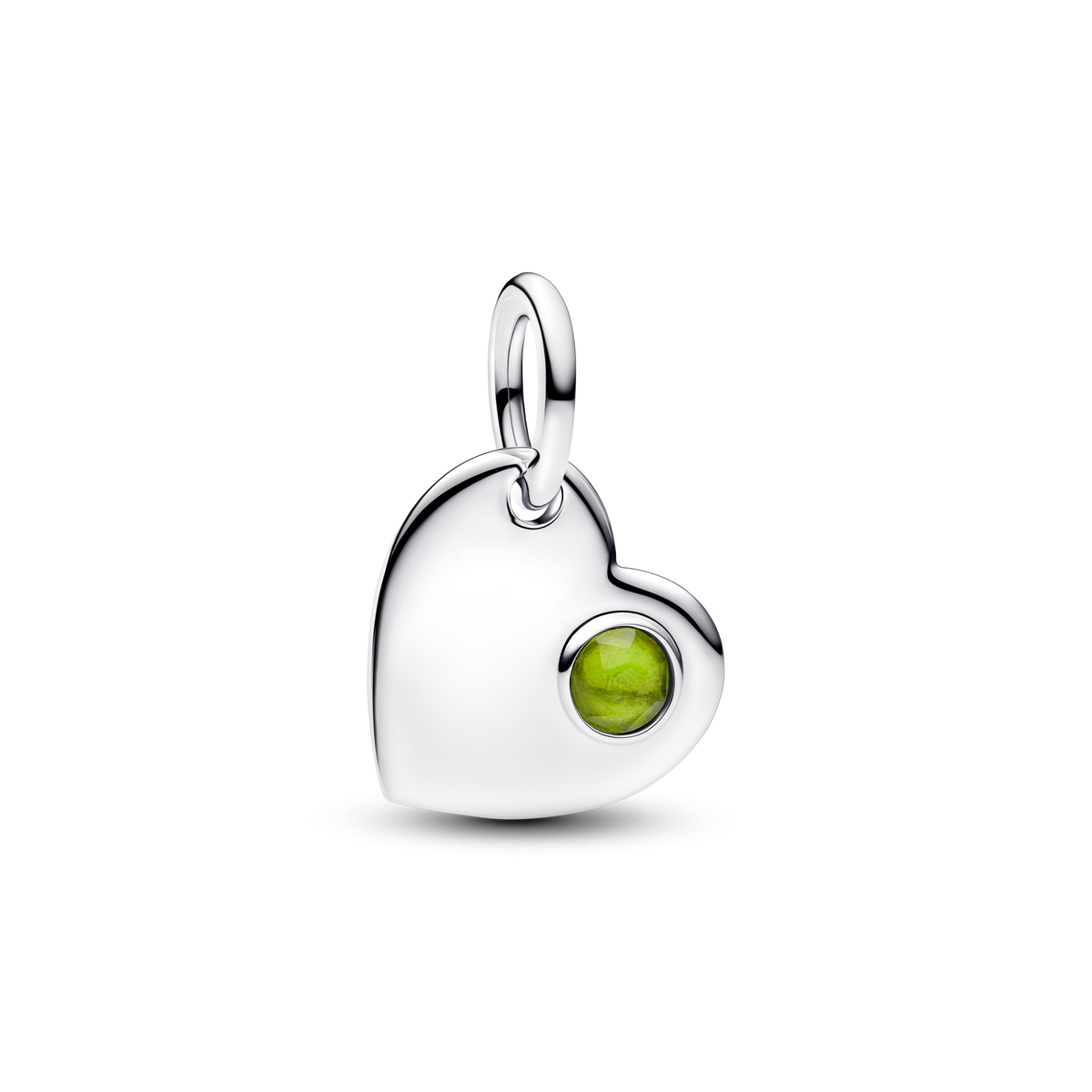 August Birthstone Heart Pendant Necklace