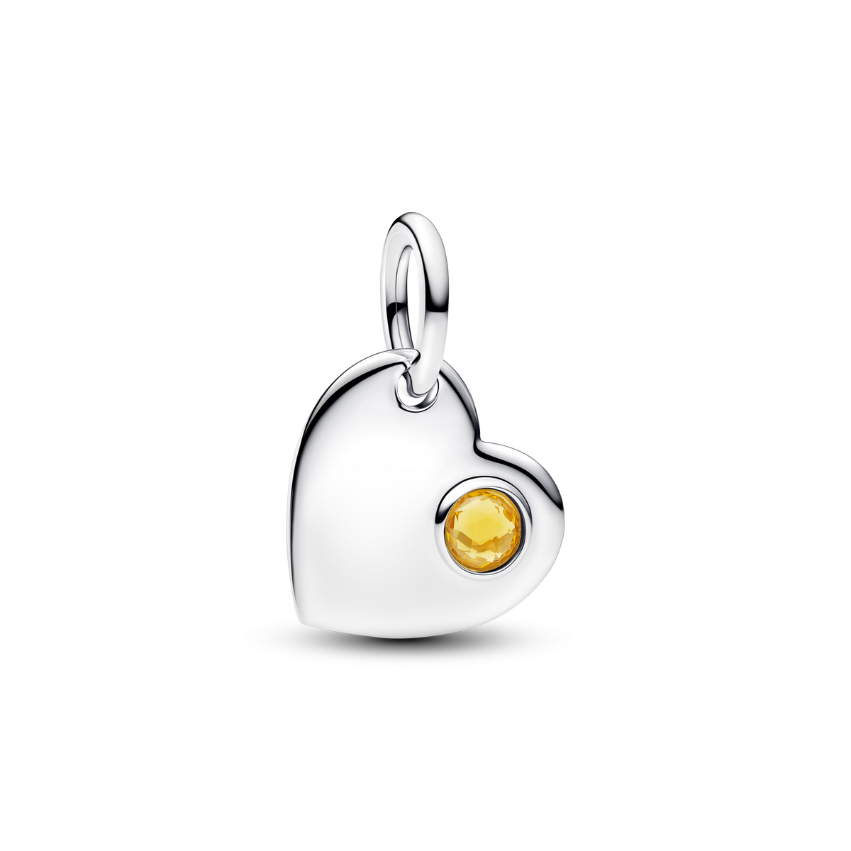 November Birthstone Heart Pendant Necklace