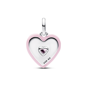 Radiating Pink Heart Medallion Charm