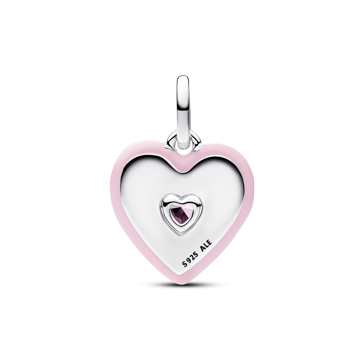 Radiating Pink Heart Medallion Charm