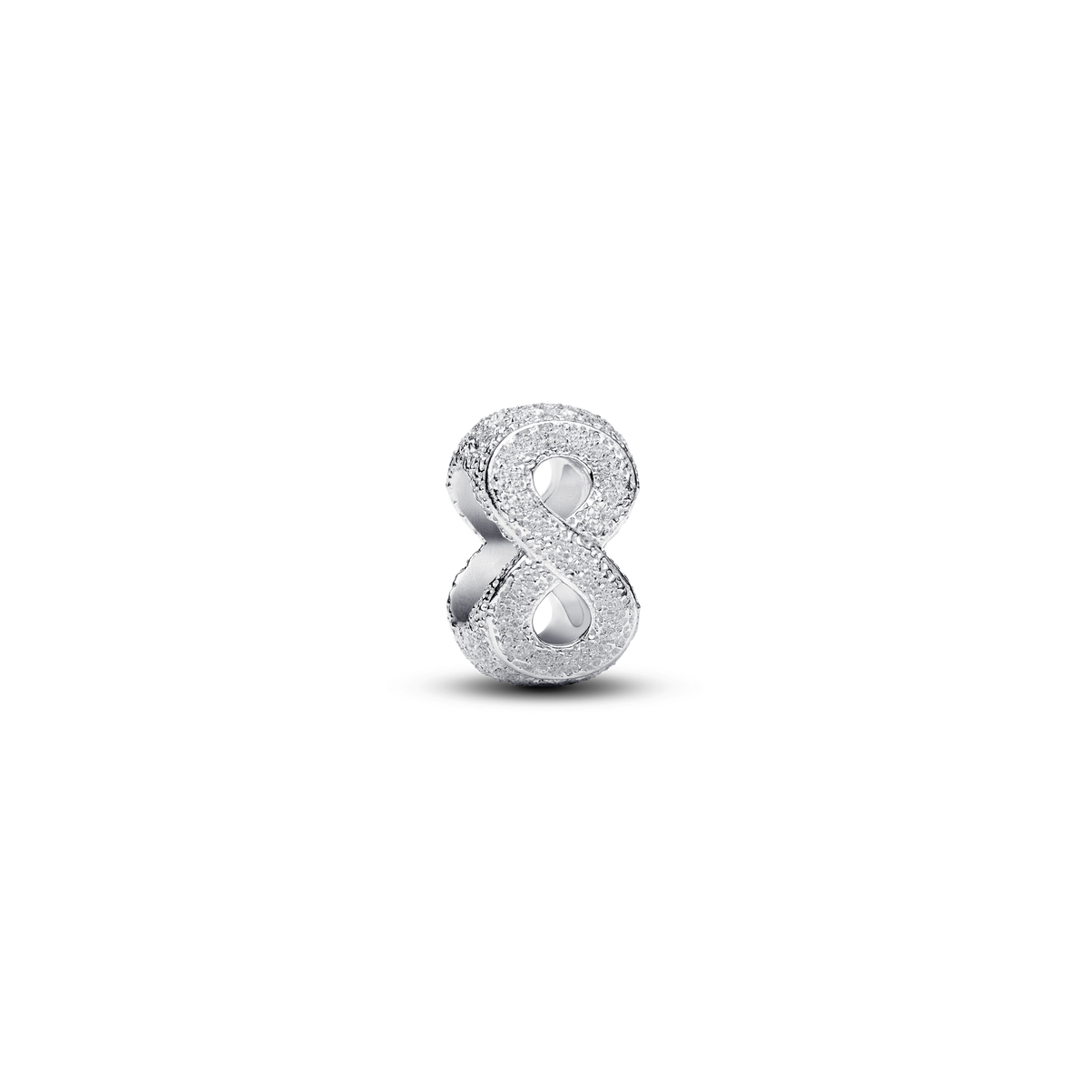 Textured Infinity Symbol Mini Charm