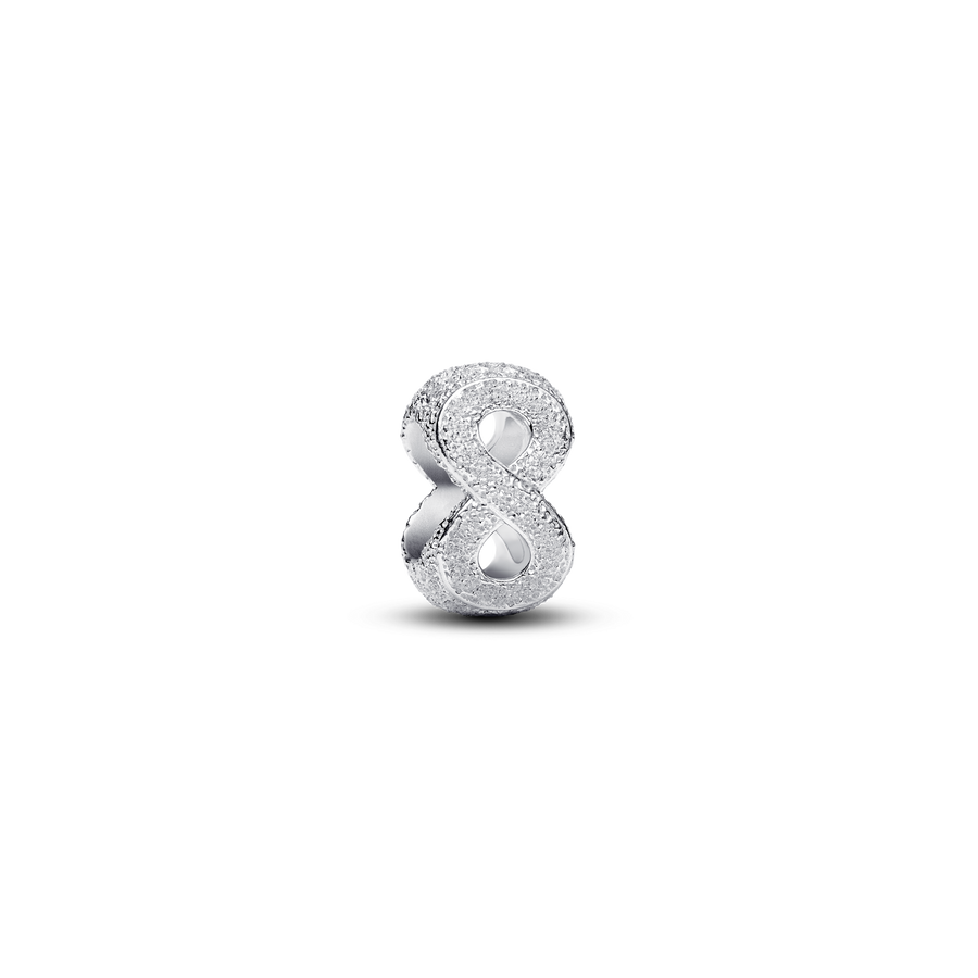 Textured Infinity Symbol Mini Charm